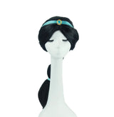 Aladdin's Lamp Halloween Girls Princess Jasmine Hair Black Long Wig Fancy Kids Women Wig Disguise Child Cosplay Unicorn Wig