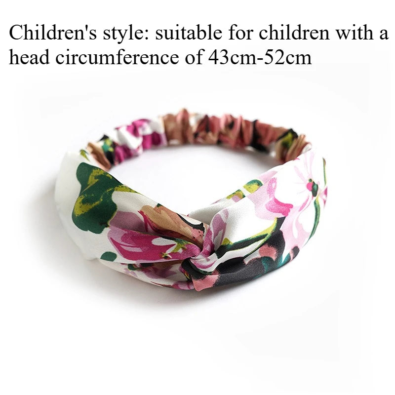 European and American silk elastic elastic cross headband, stylish, simple and versatile headband for parents and children