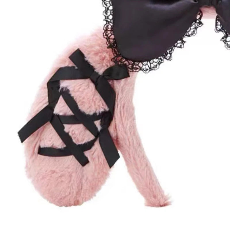 Women Girls Cute Cartoon Melody Ears Shaped Headband Plush Hair Hoop Makeup Photoshoot Christmas Party Headpieces