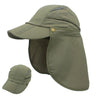 Connectyle Boys Girls Kids Summer UPF 50+ Sun Protection Cap Adjustable Quick Dry  Detachable Fishing Hat with Neck Flap
