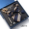 Brand Newest Design Silk Tie Set Handkerchief Pocket Squares Cufflink Bow Tie Clip Necktie Set Bussiness Wedding Suit Gift Box