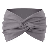 Women Solid Color Super Wide Headband Twisted Criss Cross Elastic Hairband Yoga Running Sports Non Slip Sweat Hair Accessories