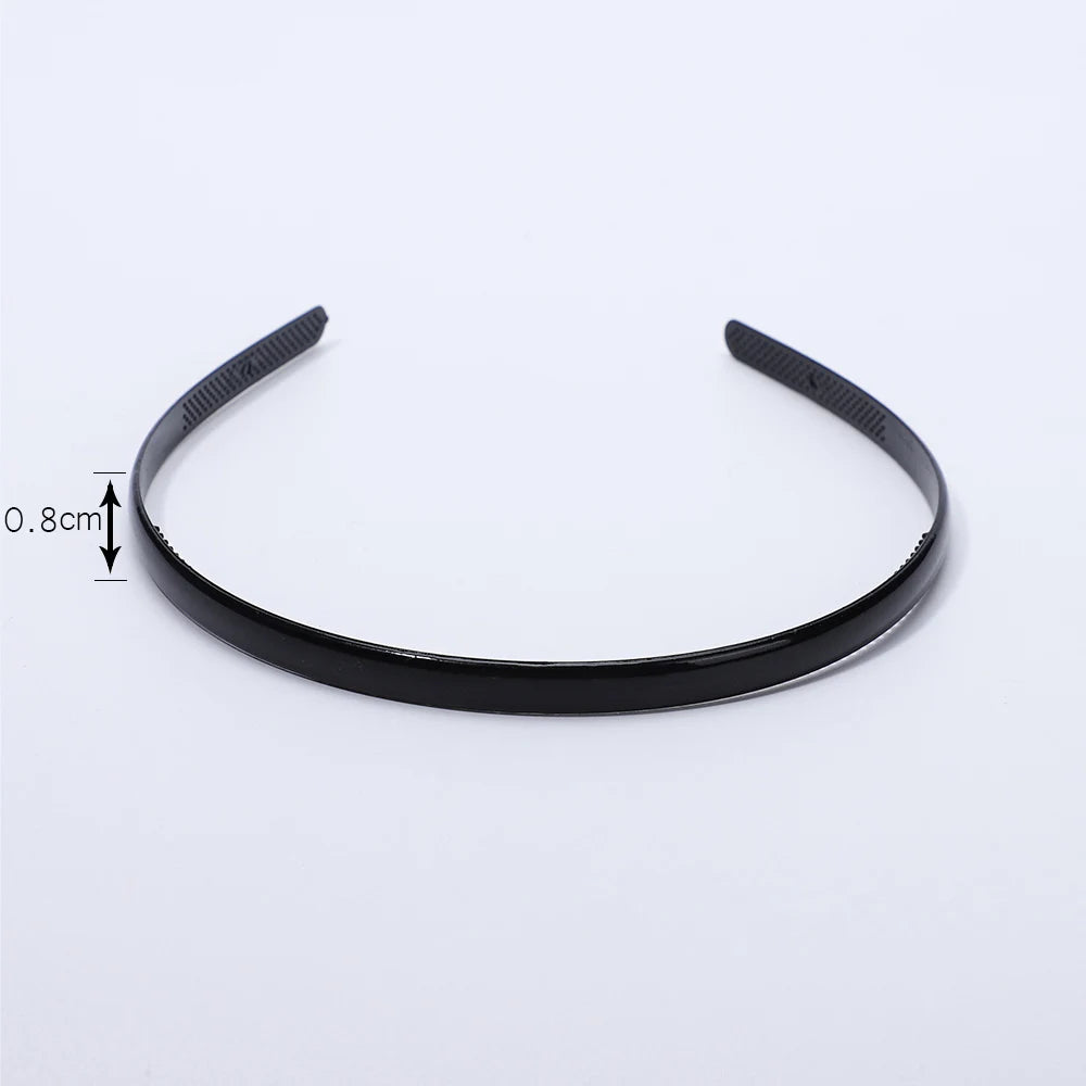 1 Piece Simple Women Headbands Fashion Head Band for Girls  Solid Black Color Casual Hair Accessories Plastic Headbans Wholesale