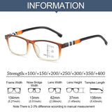 Blue Ray Blocking Anti-Blue Light Reading Glasses Multifocal Progressive Near Far Square Eyeglasses Ultralight PC