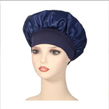 Newly Satin Night Hair Cap Women's Solid Sleeping Hat Sleep Care Bonnet Nightcap For Women Unisex Cap