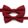 High Quality Mens Solid Color Bowtie Set For Men Children Wedding Party Dinner Accessory Pink Orange Father-son Bow Tie Gift