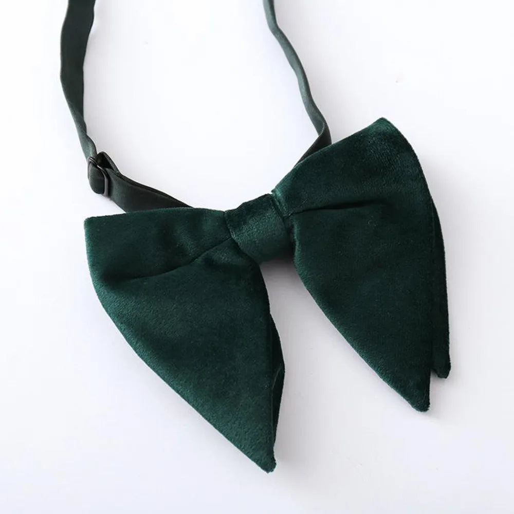Fashion Velvet Big Bowties Flannelette Large Size Bow Ties For Men Formal Dress Handkerchief Wedding Party Tuxedo Groom Bow Knot