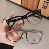 New Clear Lens Near Sight Myopia Glasses Large Sqaure Minus Diopter Eyewear Fashion Ultralight Trendy Eyeglasses for Men Women