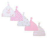 New Born Baby Boy Hats 3/5Pieces Cotton Baby Girls Hats Cartoon 0-6Months Unisex Soft Solid Color Infant Accessories