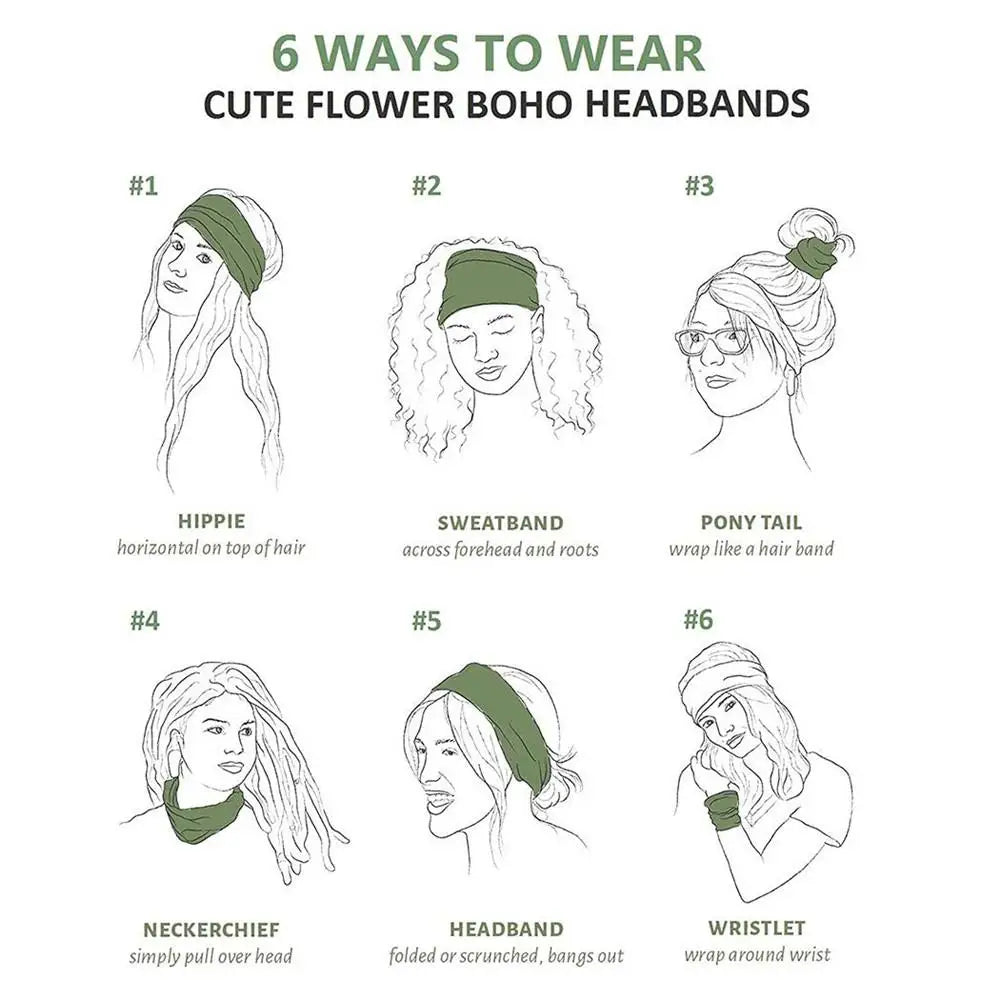 Tie Dye Headbands for Women Wide Turban Headwrap Knotted Vintage Hairbands Cotton Bandanas Bandage Headscarf Hair Accessories