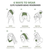 Tie Dye Headbands for Women Wide Turban Headwrap Knotted Vintage Hairbands Cotton Bandanas Bandage Headscarf Hair Accessories