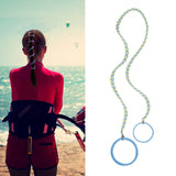 Elastic Hair Ties Ponytail Holders Colorful Gym Sports Hair Bands Spiral Long Pony Tial Wrap for Women Thick Hair for Wind Water