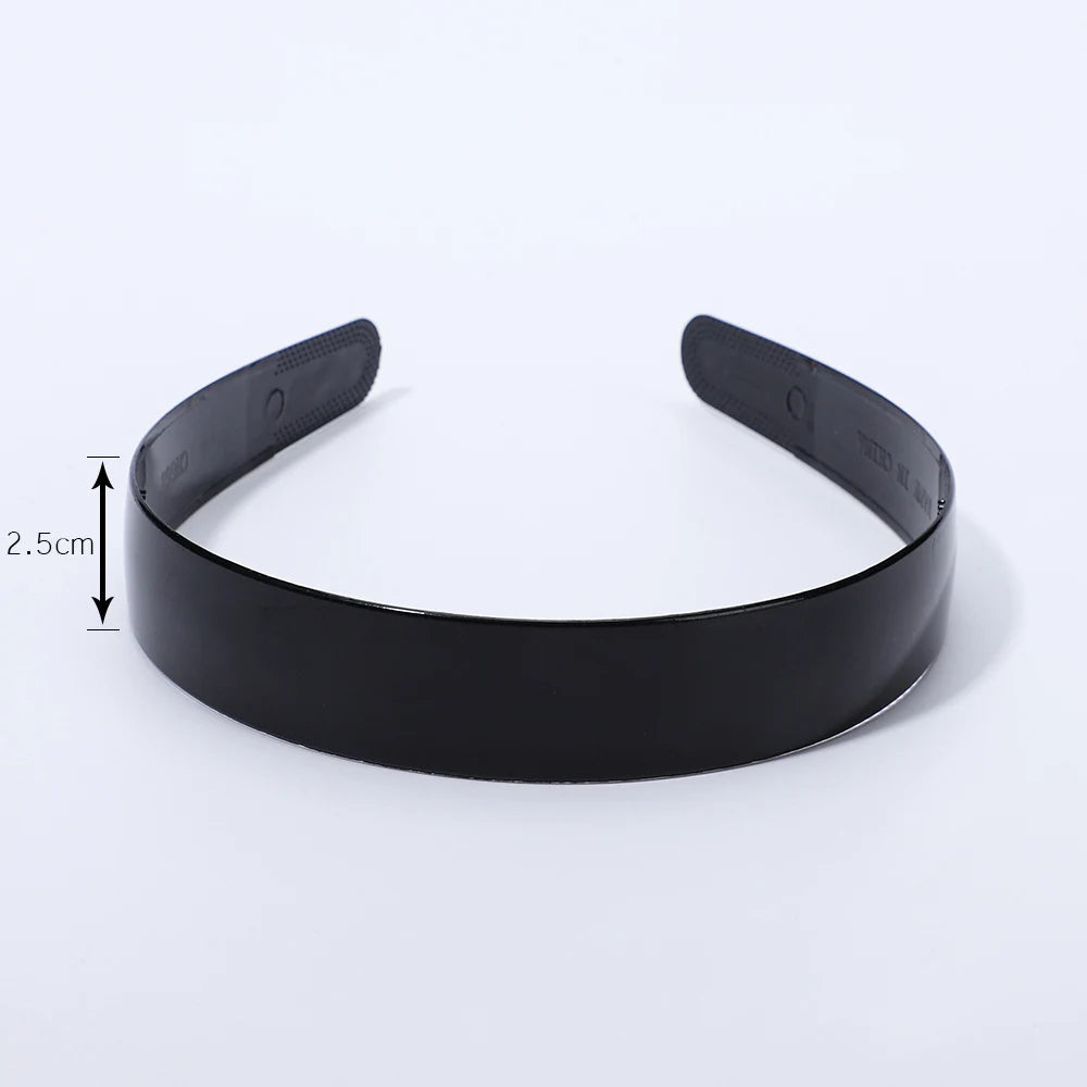 1 Piece Simple Women Headbands Fashion Head Band for Girls  Solid Black Color Casual Hair Accessories Plastic Headbans Wholesale