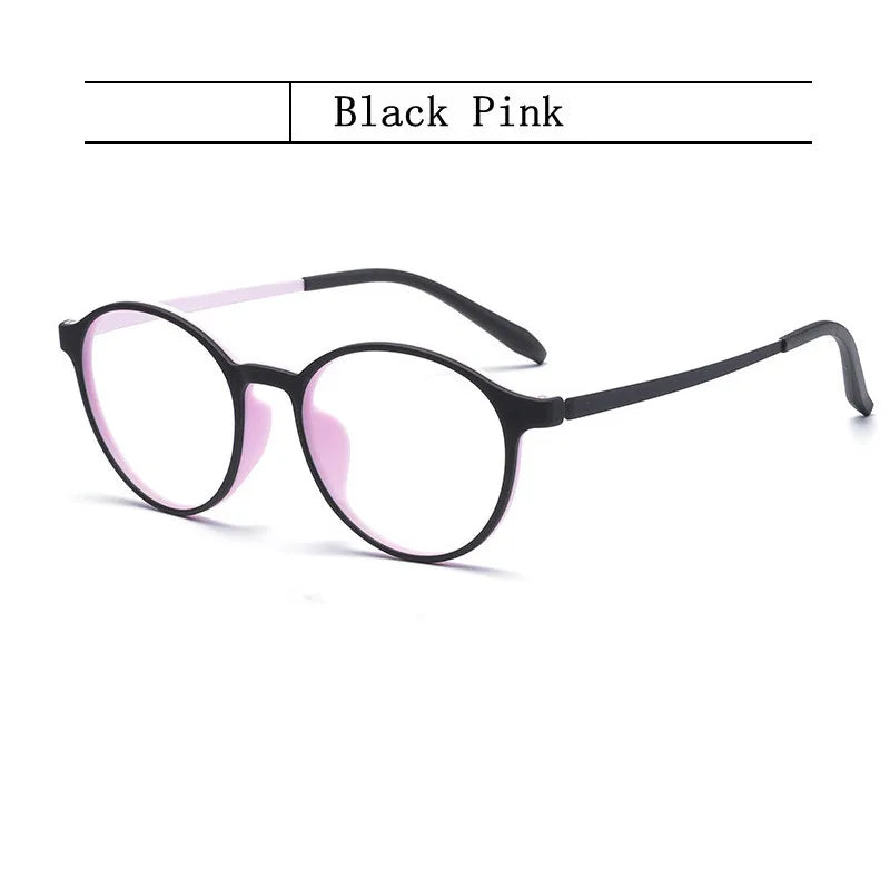 Ultralight Fashion Retro Round Glasses Frames Women TR90 Titanium Optical Prescription Men's Eyeglasses Frame H3050
