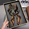Fashion Luxury Brand 70cm Silk Square Scarf Women Satin Neck Tie Female Hair Bandana Headkerchief Shawl Wrap Hijab Echarpe