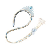 Girls Pink Blue Purple Flower Weaving Braid Headband Kids Princess Dress Up Hair Accessories Aurora Elsa Sofia Rapunzel Wig