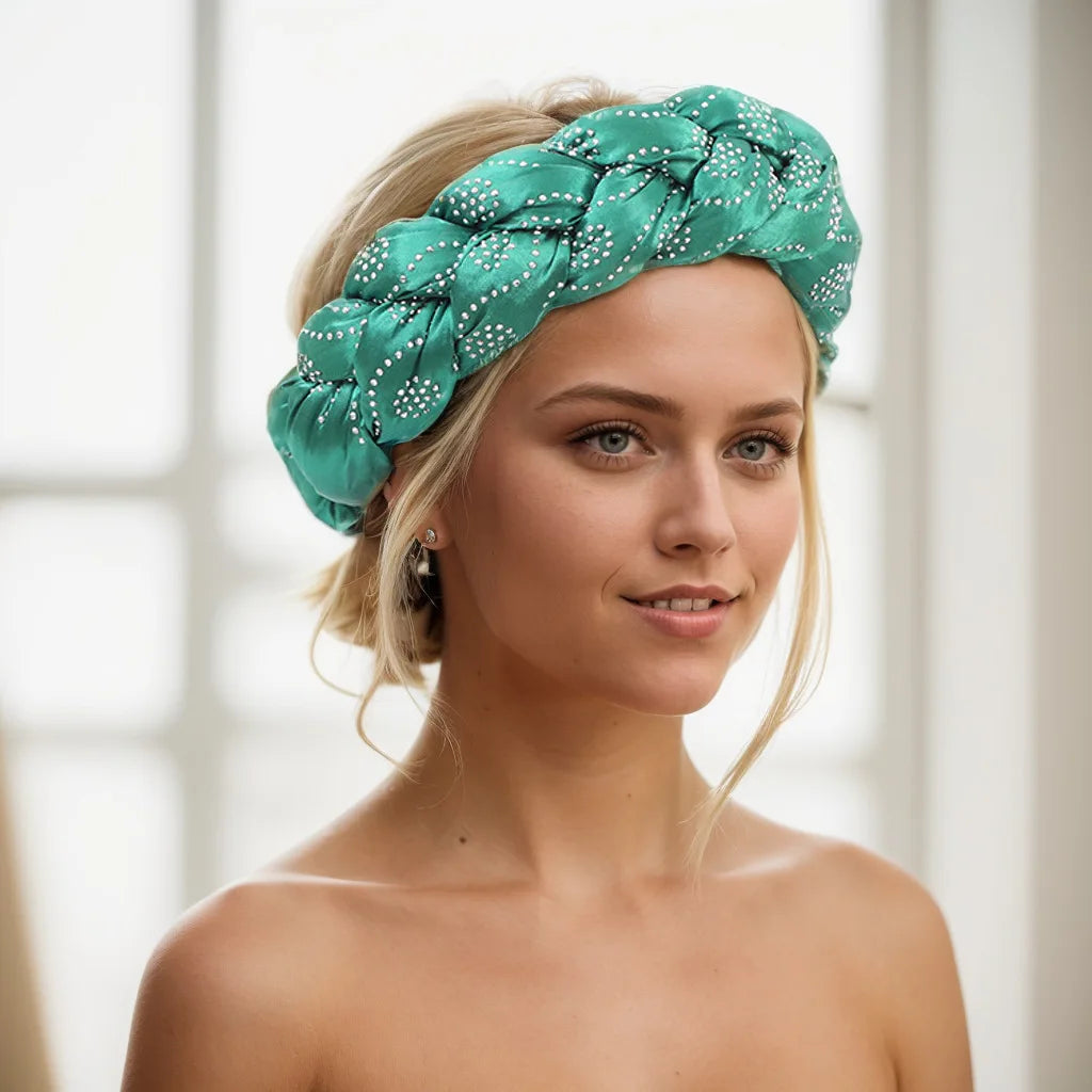 Women Braids Headbands Candy Color Elastic Hairbands Female Bandanas Girls Diamonds Hair Bands Headwear Accessories
