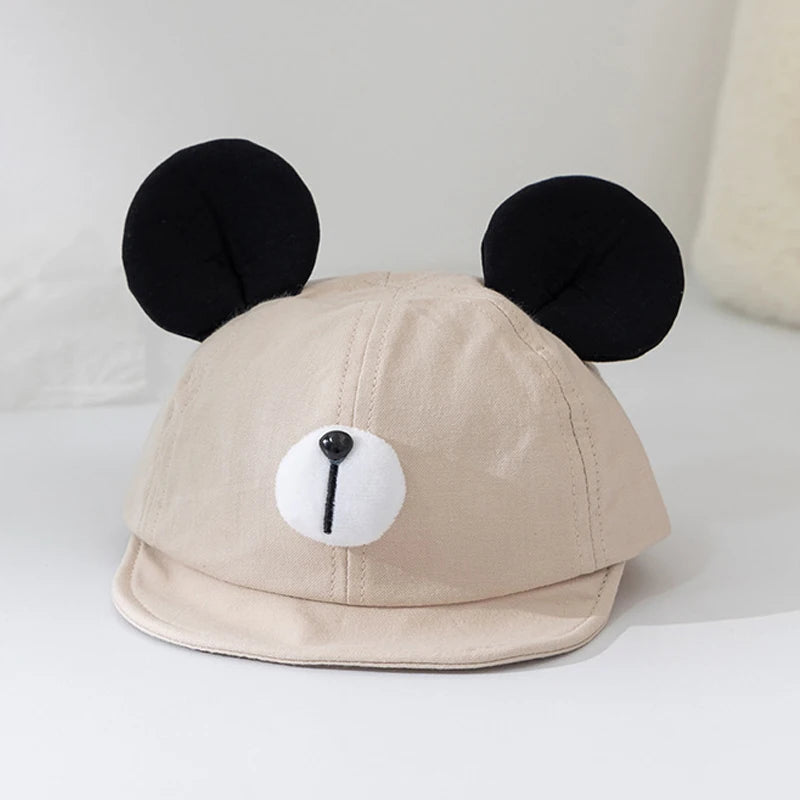 Cute Bear Ear Baby Hat Kids Boy Girl Soft Cotton Peaked Bonnet Caps Children Cartoon Casual Sun Visor Hats