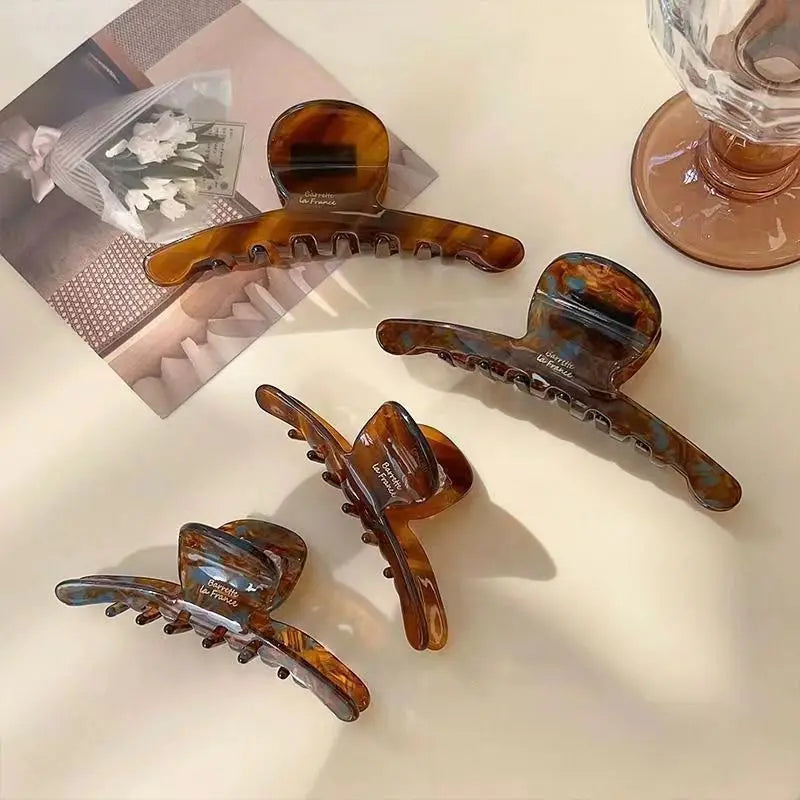 1pc Elegant hair clip, women's back of the head, ins shark clip, 2024 new clip headwear, high-end feeling, vinegar grip clip