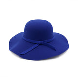 New Hat Fedora Hat Ladies Top Hat Ladies Classic Fluffy Wide-brim Wool Felt Bowler Hat Beach Warm Ladies Fedora Hat Bucket cap