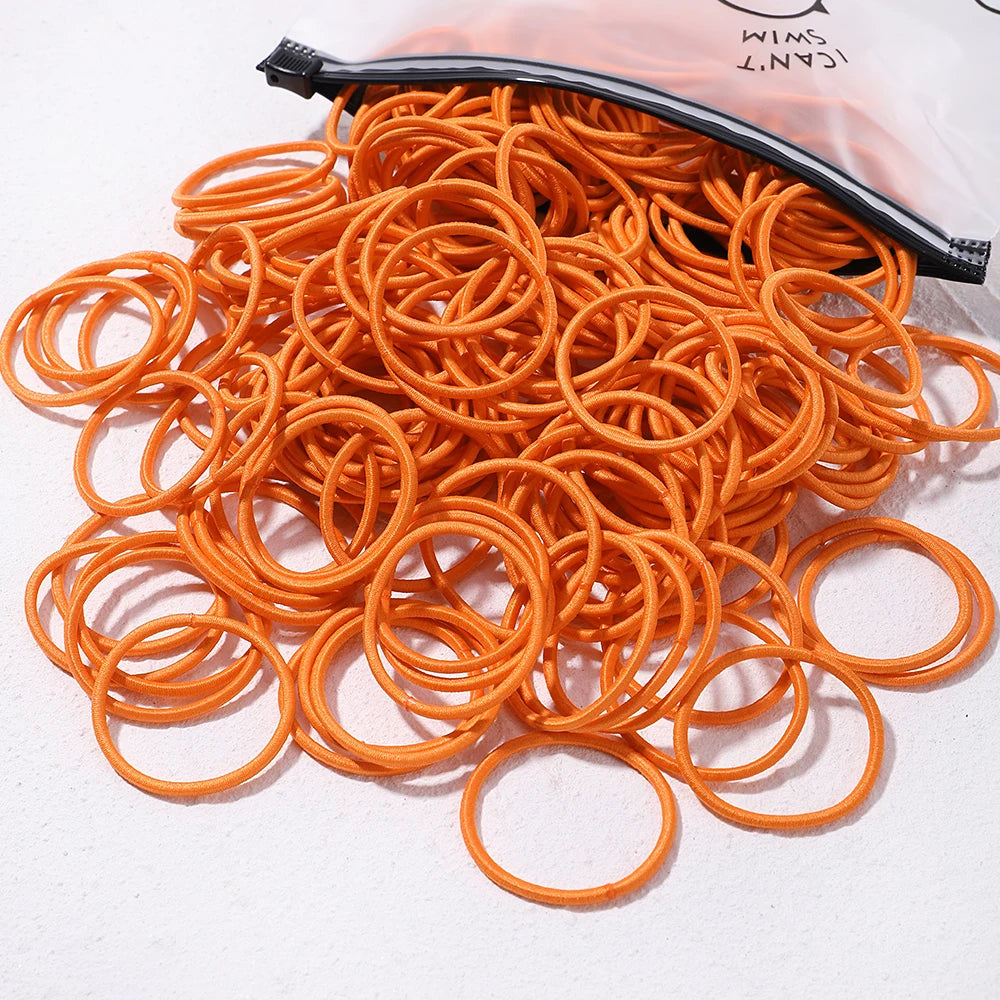 50PCS Macaron Rubber Band Hairband Headband High Elastic Durable Hair Ring Tied High Ponytail Women's Kids Hair Headwear