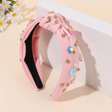 Knotted Wide Headbands Diadem For Back To School Pearls Pencil Hair Bands Kids Head Hoop Girls Children Daily Tiara Accessories