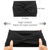 Women Sport Headbands African Wide Hair Wrap Turban Twist Headband for Women Workout Stretch Non-slip Sweatband Hairbands