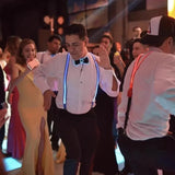 NEW Tie Bow LED Lights Suspenders Festival Party Supplies Crazy Wedding Party Time Woman Suspenders Hangers for Men SD01