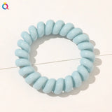 High Elasticity Telephone Coil Hairbands Women Spiral Hair Ties Girls Hair Rings Rope Solid Color Hair Accessories Gum Scrunchy