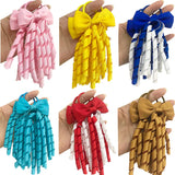 1PC New Girl Tassel Ponytail Holders Curly Ribbons Streamers Hair Ring Cute Bows Elastic Children Rubber Band Hair Accessories