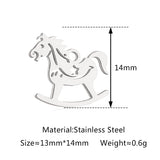 5Pcs Xmas Tree/Candy Cane/Snowman/Santa Claus Charm Stainless Steel Boots Christmas Pendant DIY Necklace Bracelet Jewelry Making