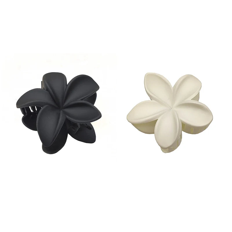 2Pcs Fashion Flower Hair Claws for Women Large Hair Clips Crab Clamps Frosted Ponytail Shark Clip Headdress Hair Accessories