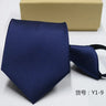 Mens Ties Casual Zipper Neck Ties Professional Formal Shirt Convenient Lazy Zip Tie Striped Business Arrow Ties