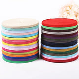 1cm 2cm Multi Color Herringbone Tape Ribbons 100% Cotton Woven Ribbon Sewing Overlock Cloth Strap Belt DIY Accessories 50yards