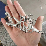 Y2K Liquid Metal Butterfly Hair Claw Hairpin 2024 Trendy NEW Design Irregular Hollowed HairClip Women Headwear Accessories