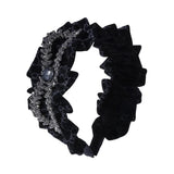 Korean Hairbands for Women Hair Accessories French Elegant Pleated Bowknot Headband Women Girls 2025 Fashion Designer Hair Bands