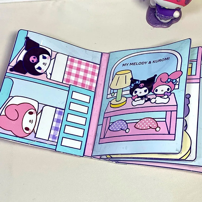 Sanrio Quiet Book Kuromi Cinnamoroll My Melody Handmade DIY Children's Toys Development Hands on Ability Girl's Birthday Gift