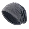 Unisex Men Women Beanie Cotton Night Sleep Cap Bonnet Chemo Hat Headwear Turban Baggy Hair Care Nightcap Pullover Hat Solid Colo