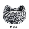 Leopard Print Headbands for Women Wide Boho Turban Head Wraps Cotton Knotted Elastic Hairbands Non Slip Workout Hair Accessories