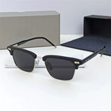 Men Square Business Titanium Acetate Glasses Frame Fashion Brand Designer Ultra-light Eyeglasses TB711 Sun Sunglasses Glasses