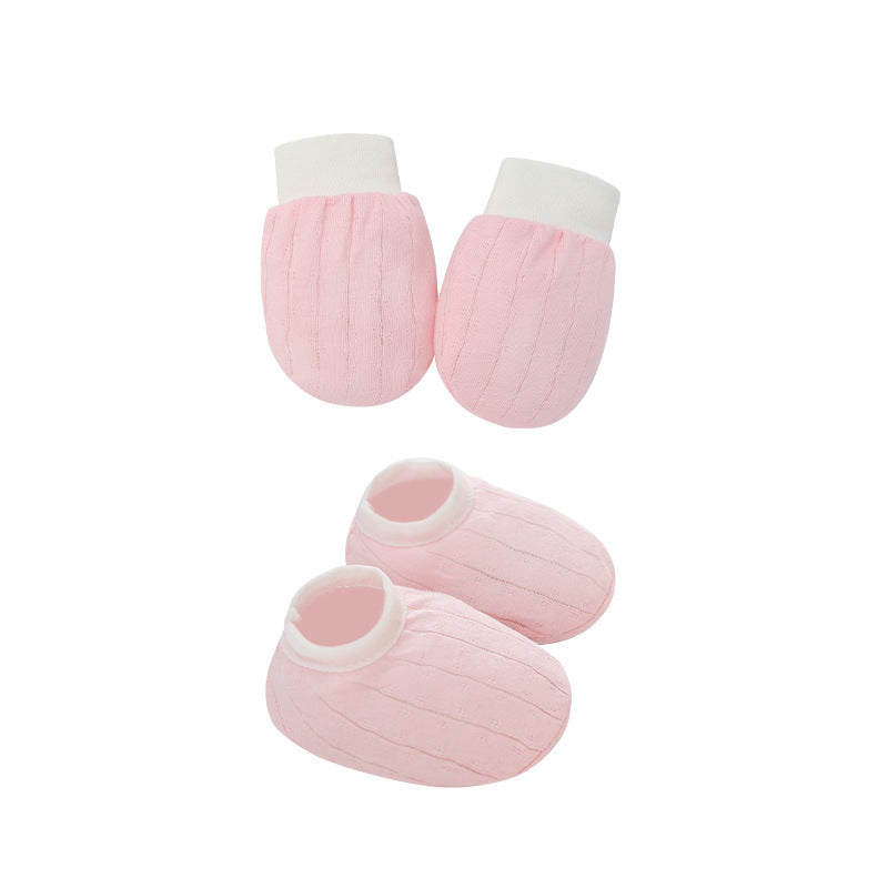 2-3pcs Spring and Autumn Baby Hat ear shape Bonnet Gloves Socks Set  Newborn Hats Fall Casual Photography Props Nightcap Fashion