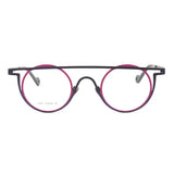 55266 Pure Titanium Glasses Frame Men Round Punk Eyewear 2022 New Male Classic Full Optical Prescription Eyeglasses Frames
