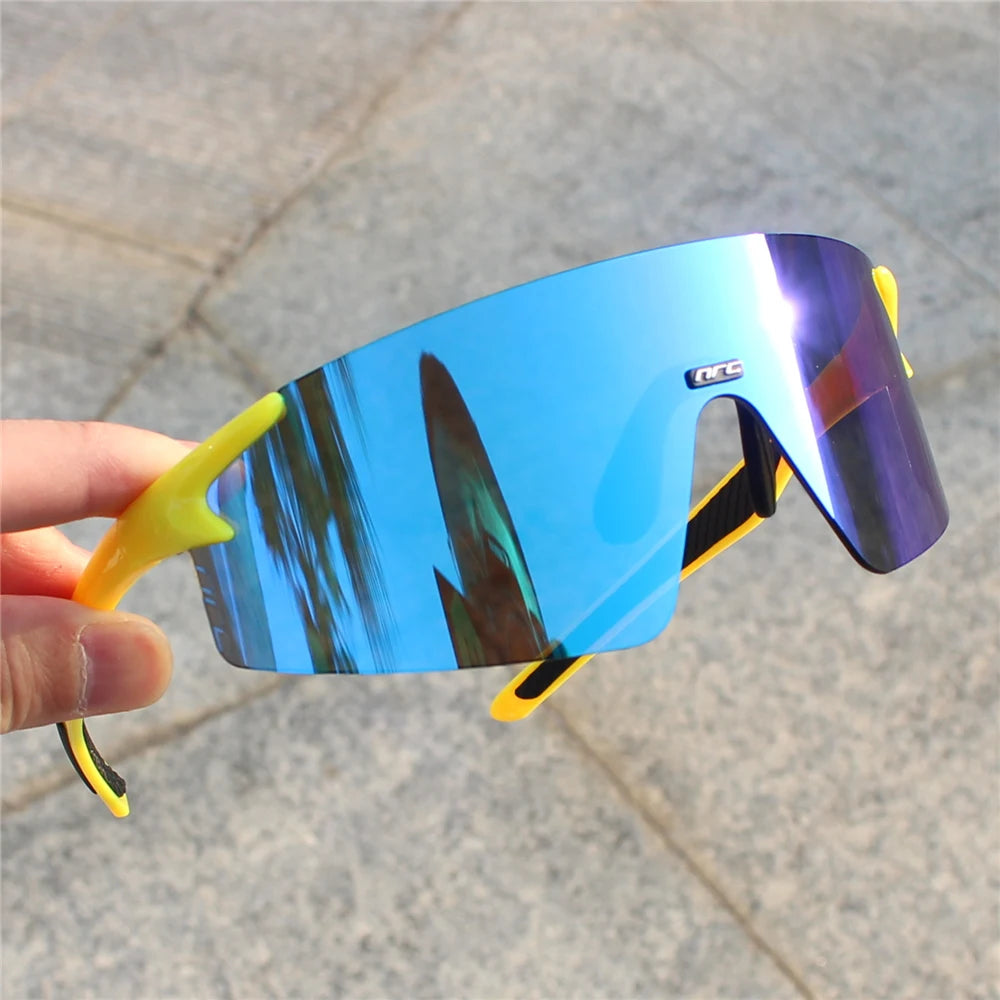 1 Lens NRC Cycling Sunglasses UV400 TR90 Sports Bicycle Glasses MTB Mountain Bike Fishing Hiking Riding Eyewear for Men Women