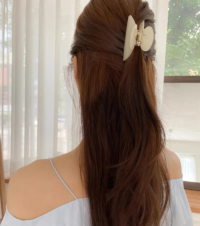 Elegant Acetate Hair Claw Medium Size Sweet Hair Clip Shark Clip Women Hair Accessories Headwear