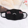 Hot 1PC Black Anti-Dust Cotton Cute Bear Anime Cartoon Mouth Mask teeth mouth Muffle Face Mouth Masks Women Men