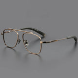 Titanium Double Beam Men's Glasses Frame Fashion Light Luxury Women's Glasses Frame Retro Optical Prescription Glasses Fram 105