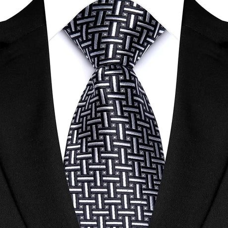 New Men's Classic Plaid Tie Luxury Dot 8cm Jacquard Neck Tie Necktie For Men Business Wedding Party Daily Wear Accessory