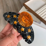 Creative Funny Acetate Sunflower Star Snail Hair Clip Claw For Women Medieval Sun Female Shark Hairpin Hair Accessories Tool