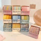 Nylon Rubber High Elastic Hair Bands Hair Ties Women Girls Candy Basic Ponytail Holder Scrunchies Gum Ropes Hair Accessories Set