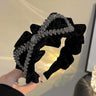 Korean Hairbands for Women Hair Accessories French Elegant Pleated Bowknot Headband Women Girls 2025 Fashion Designer Hair Bands